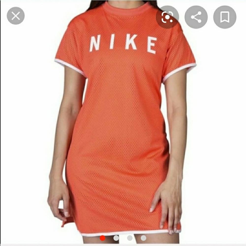 Orange nike jersey dress